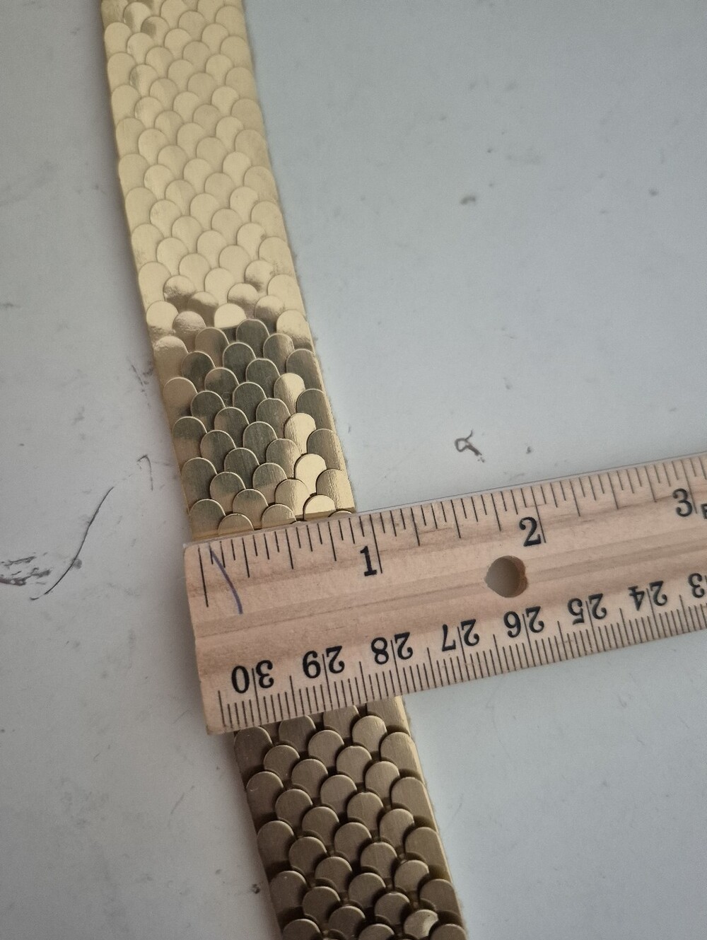 Gold stretch metal vintage belt 25-44" - Picture 4 of 4